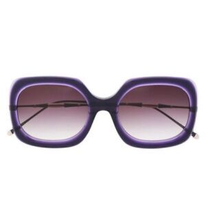 Matsuda M2035 Rectangle Sunglasses Deep Purple w/Grey Gradient Lenses. New